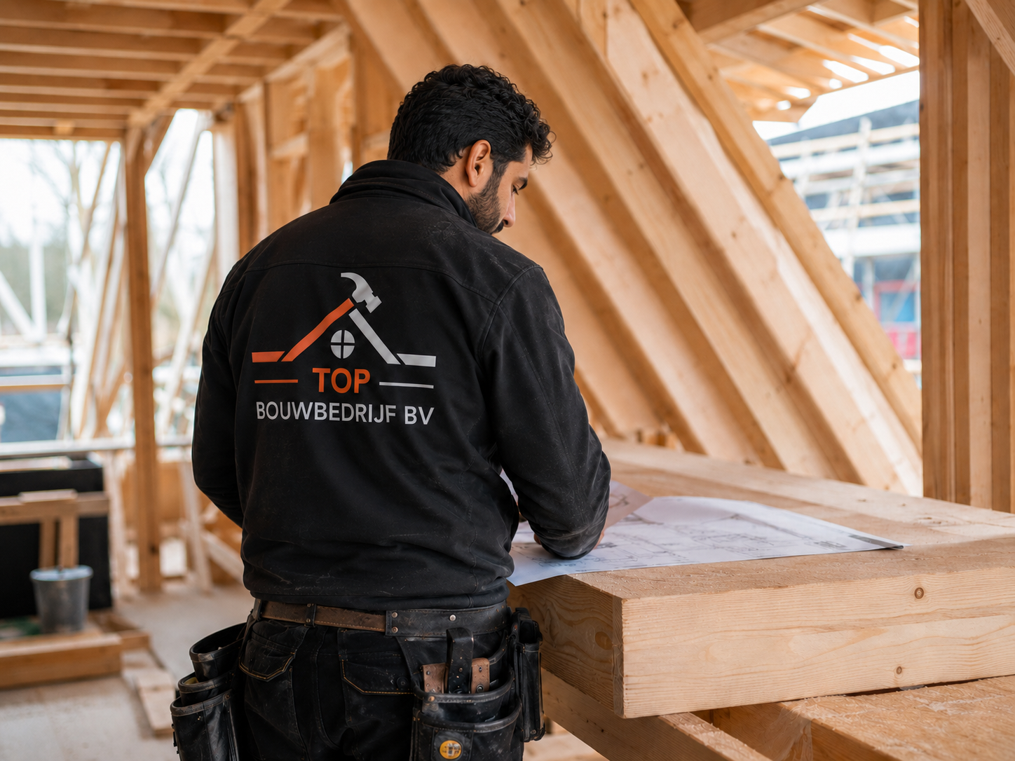 Timmerwerk interieur in uitvoering